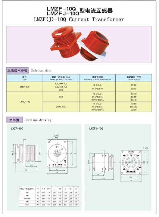 LMZF-10Q LMZFJ-10Q型電流互感器