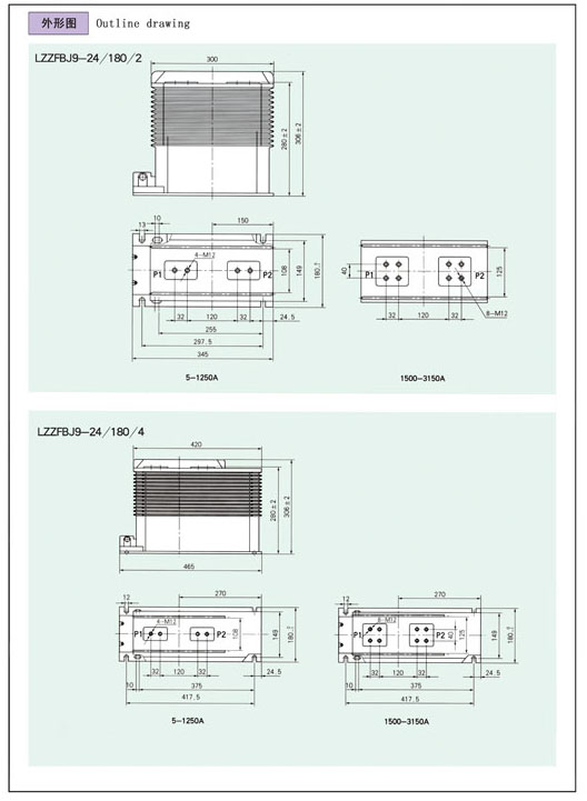 LZZFBJ9-24/180b/2（4）型電流互感器